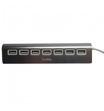 Hub Coolbox Alu-2 Aluminio 7 puertos USB 2.0