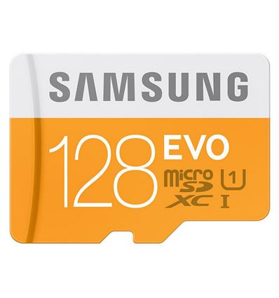 Micro SD Samsung EVO 128 GB Clase 10 + adaptador