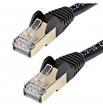 CABLE RED STARTECH 1M NEGRO CAT 6A STP