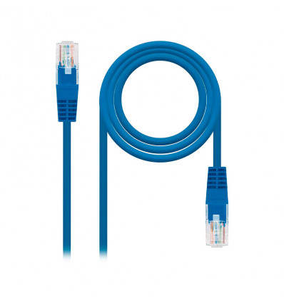 CABLE RED NANOCABLE 0.5M CAT 5 AZUL