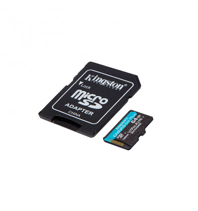 Kingston CANVAS Go! Plus 64GB CL10 - Tarjeta MicroSD + Adaptador