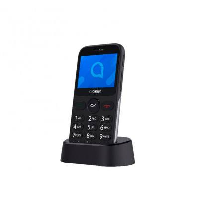 Alcatel 2020X 2MB 4MB Plata - Teléfono móvil 2G para personas mayores