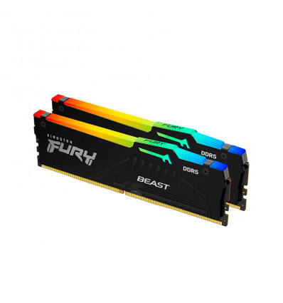 Kingston Fury Beast RGB 16GB (2x8) DDR5 4800MHz CL38 - Memoria RAM