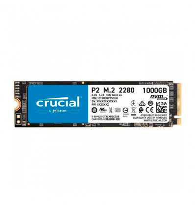 Crucial P2 1TB - Disco SSD NVMe PCIe 3.0