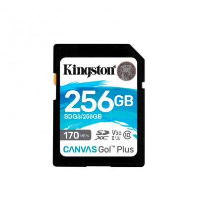 Kingston CANVAS Go! Plus 256GB CL10 - Tarjeta SD