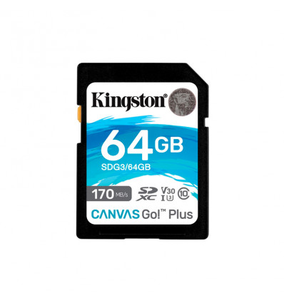 Kingston CANVAS Go! Plus 64GB CL10 - Tarjeta SD