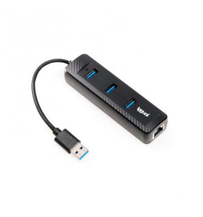 Hub Iggual USB 3.1 3 puertos USB-A RJ45