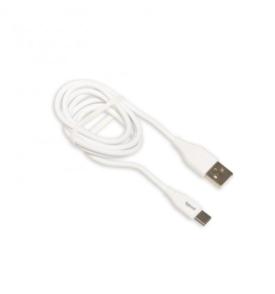 Cable Iggual USB-A USB-C Quick Charge 3.0 100cm Blanco