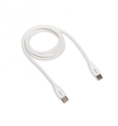 Cable Iggual USB-C USB-C Quick Charge 3.0 100cm Blanco