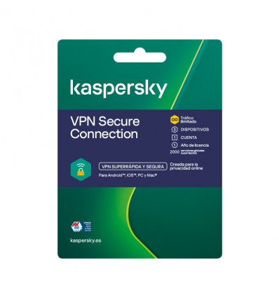 Kaspersky VPN Secure Connection - Navegación segura (3 dispositivos / 1 año)