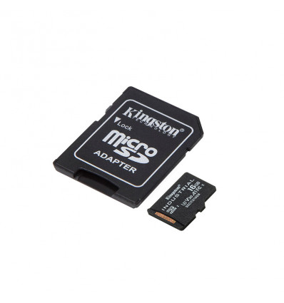 Kingston Industrial 16GB CL10 - Tarjeta MicroSD + Adaptador